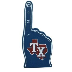 Vtg Texas Rangers Foam Finger #1 Hand Blue Fan Gear 2002 MLB 19x9" VGC